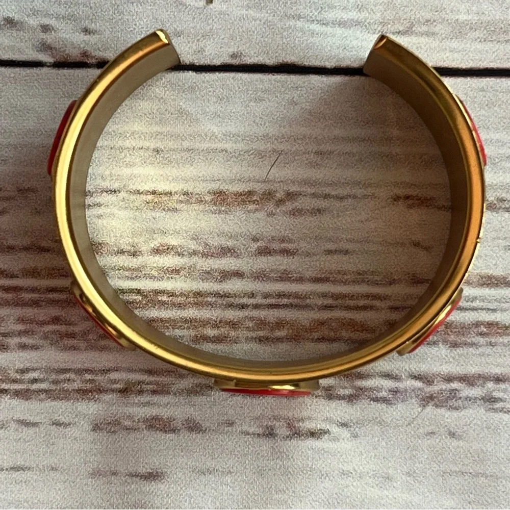 Kate Spade Gold Cuff with Orange Stones - Picture 4 of 7